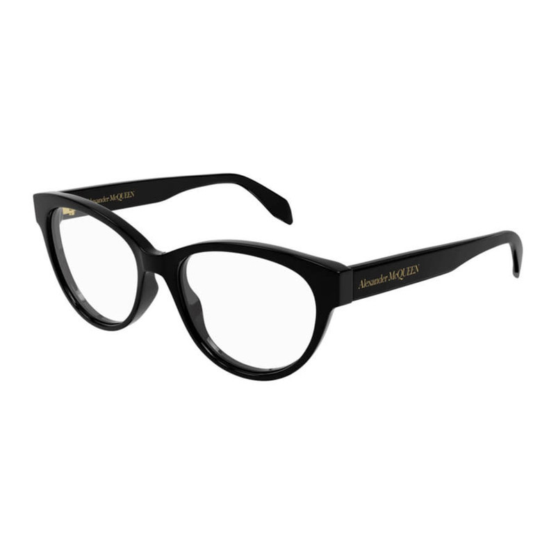 Alexander McQueen Ladies Black Cat Eye Eyeglass Frames AM0359O 001 1