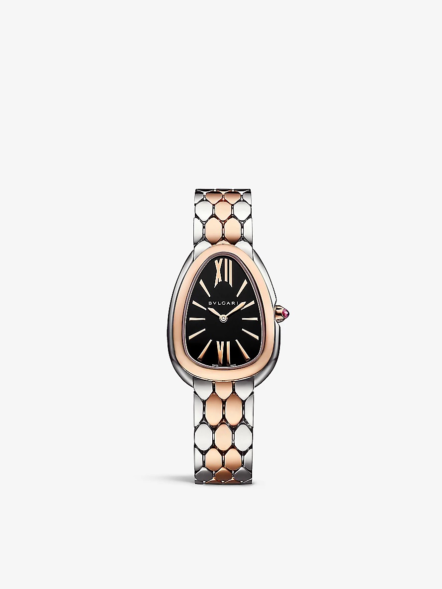 103799 Serpenti Seduttori 18ct rose-gold and stainless-steel quartz watch - 1