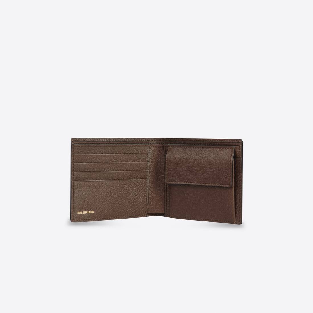 Men's Hacker Bi-fold Coin Wallet In Coated Canvas in Beige - 3