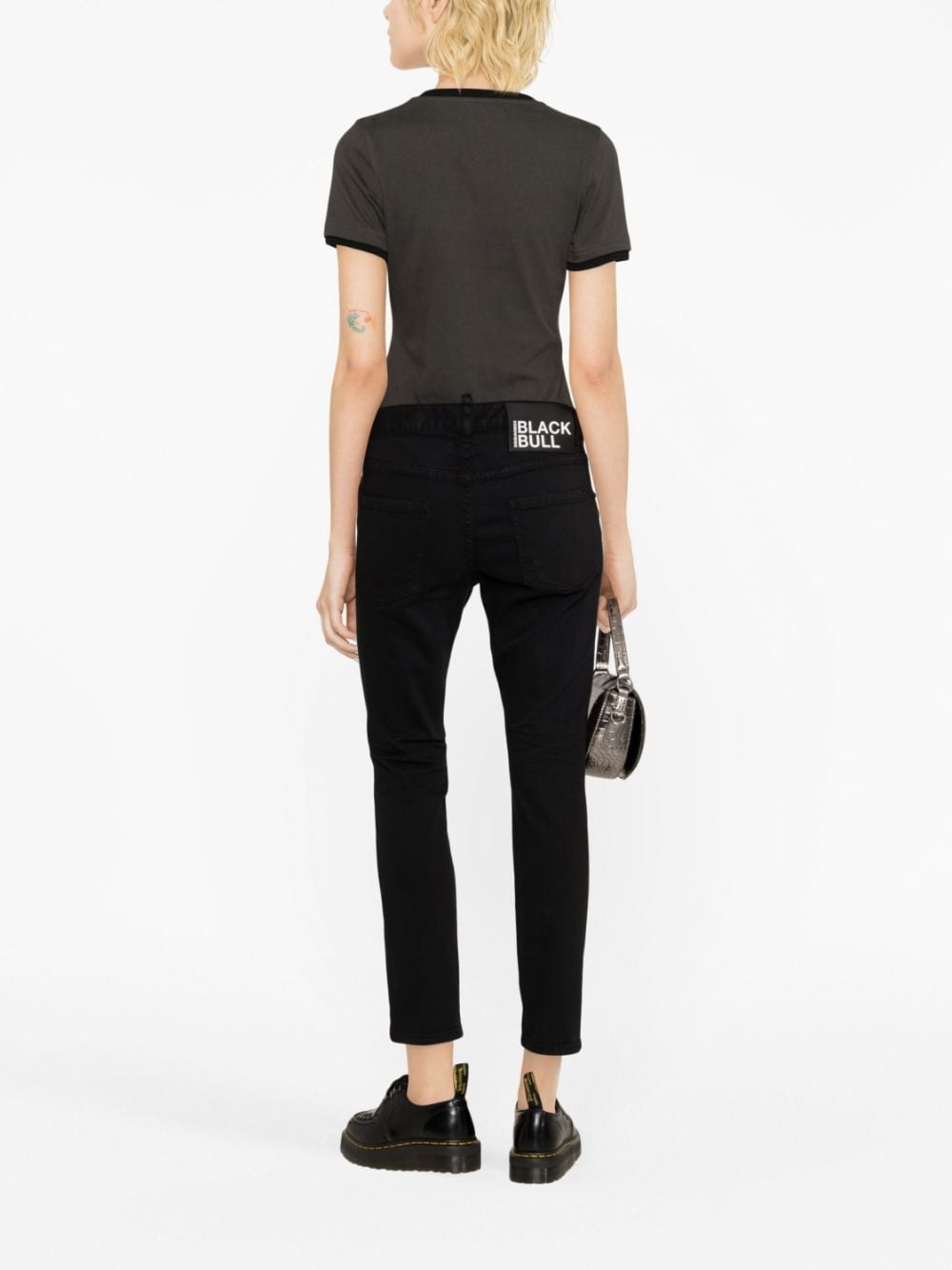 low-rise cropped skinny jeans - 4