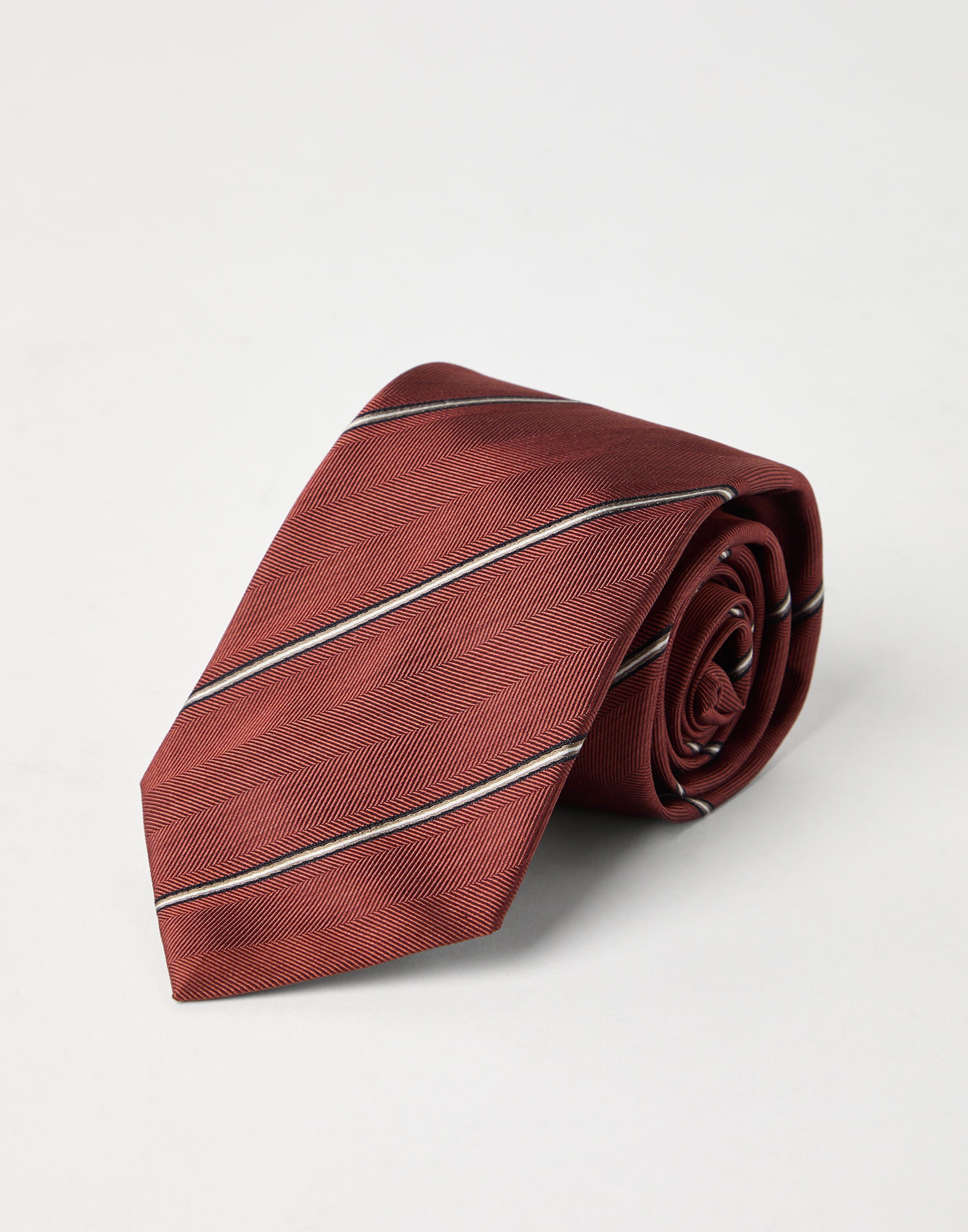 Regimental stripe silk tie - 2