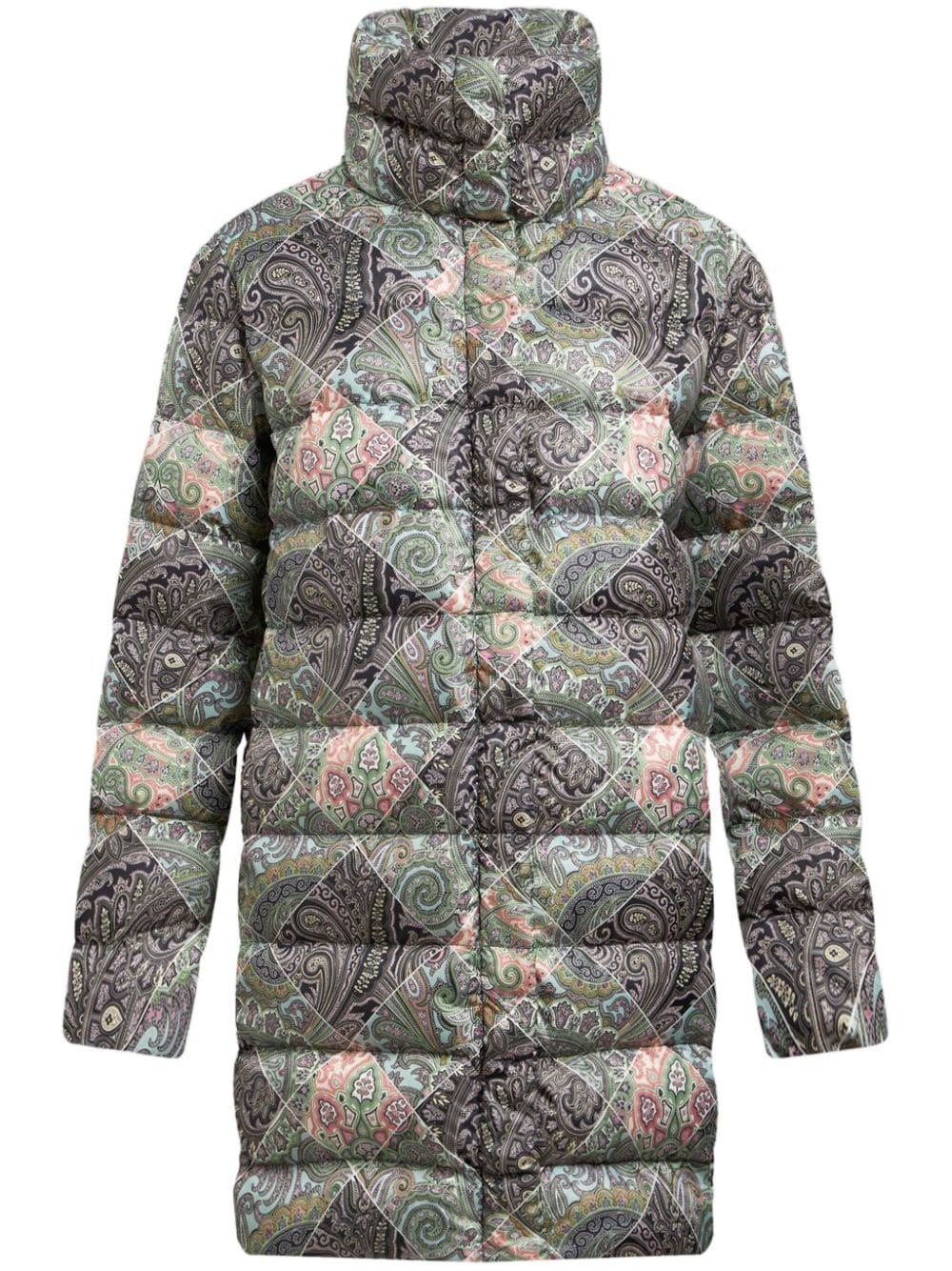 printed puffer jacket - 1