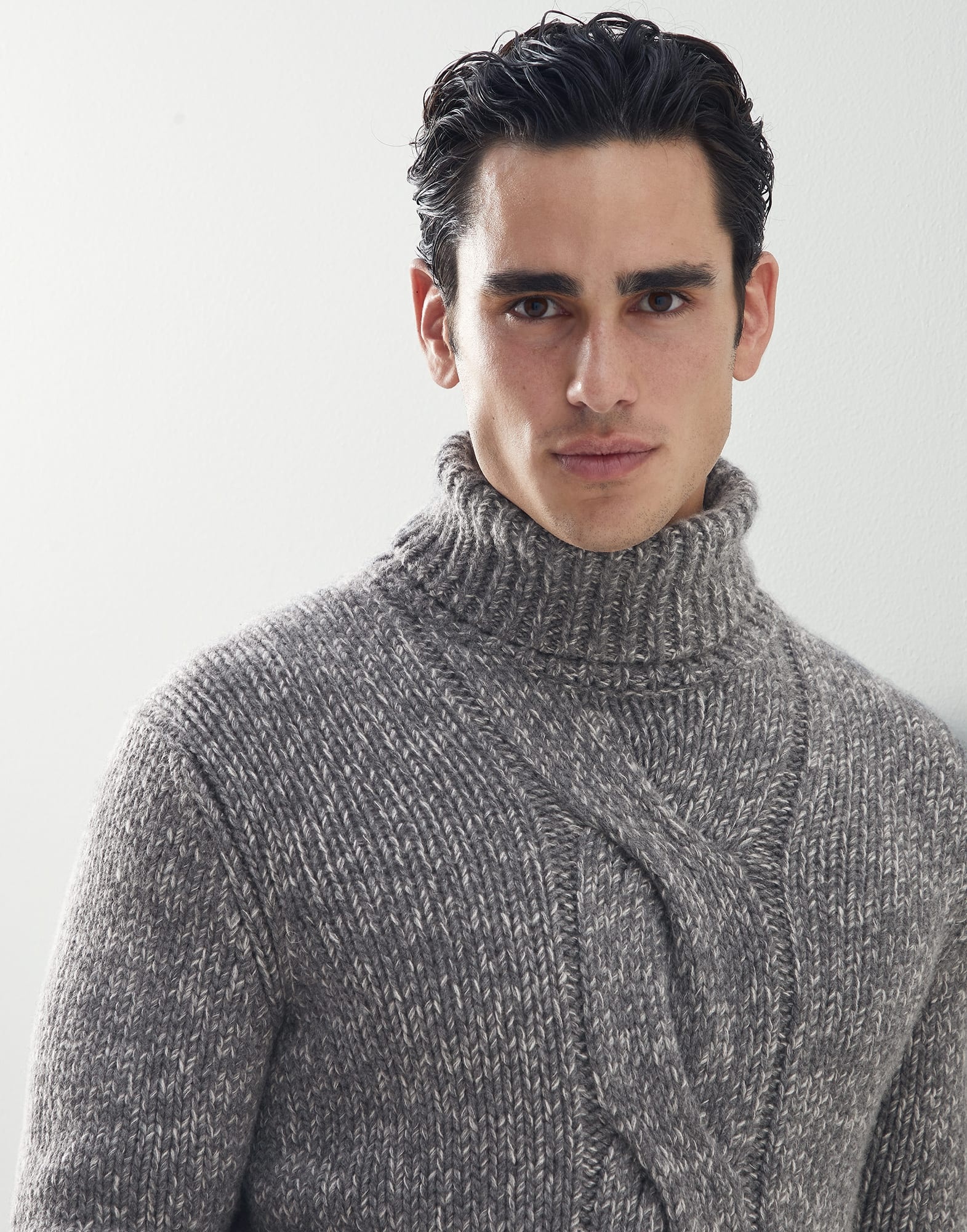 Cashmere cable turtleneck - 3