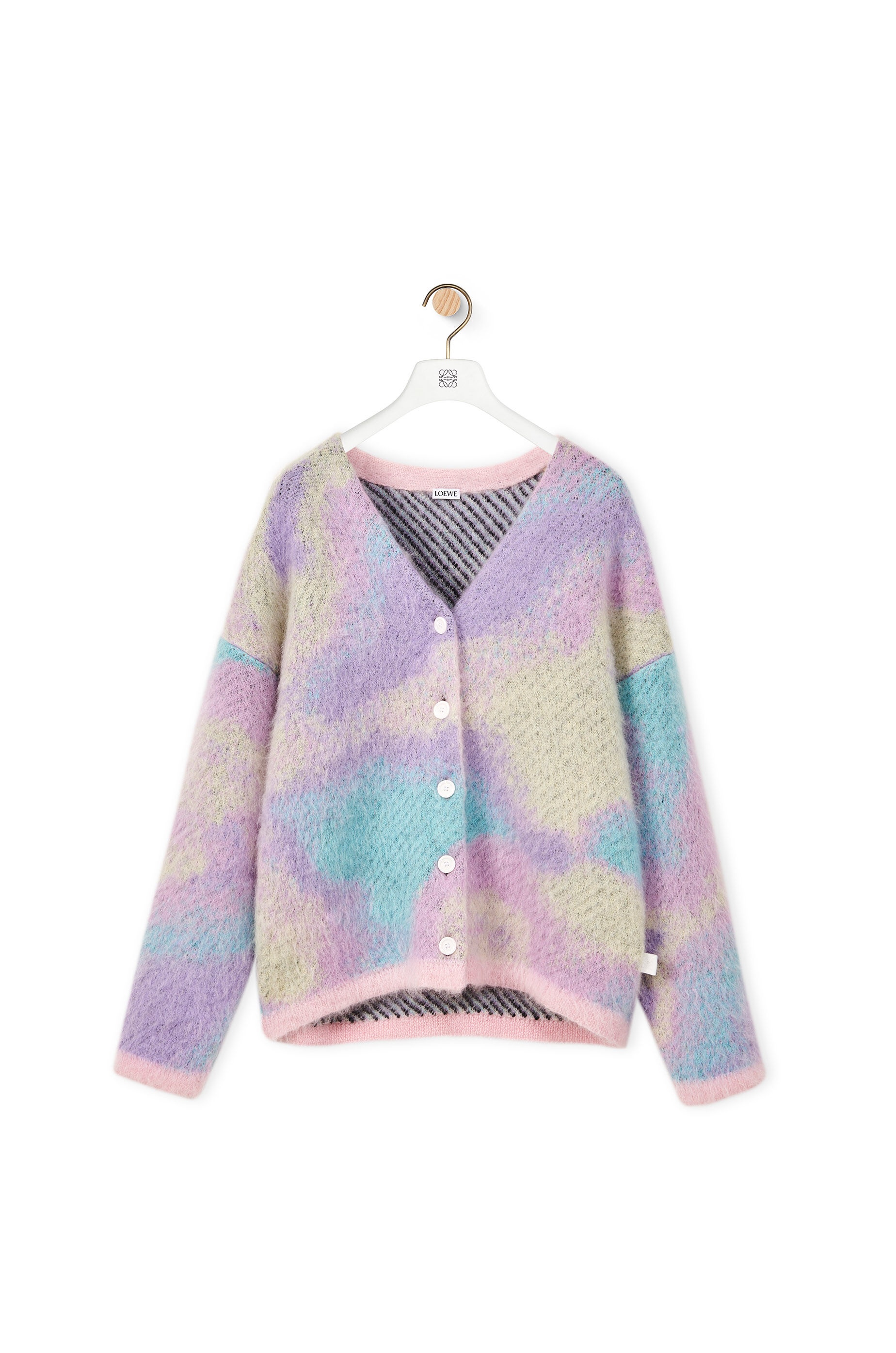 Unicorn jacquard cardigan in mohair - 1