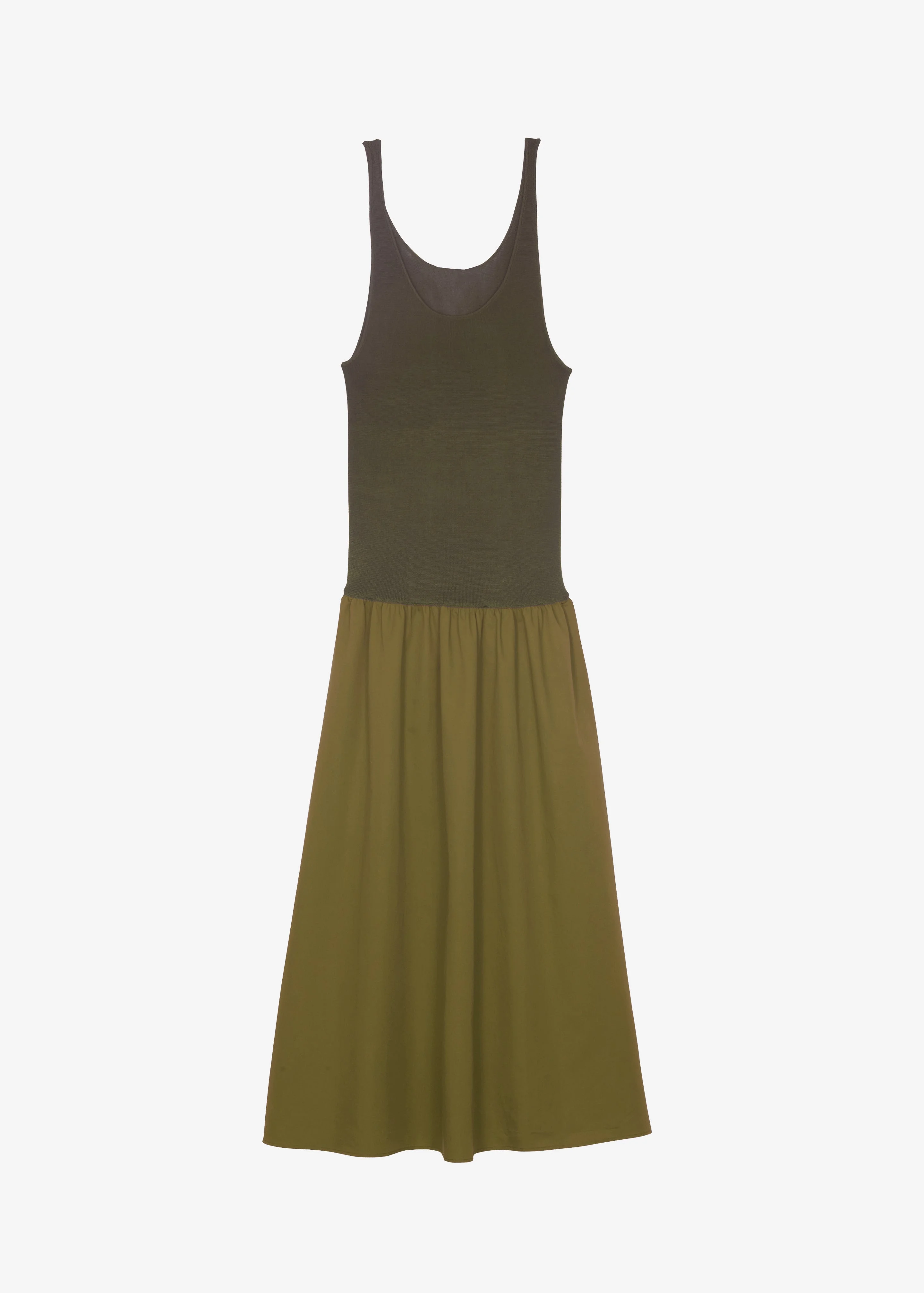Iliya Drop Waist Maxi Dress - Olive - 1
