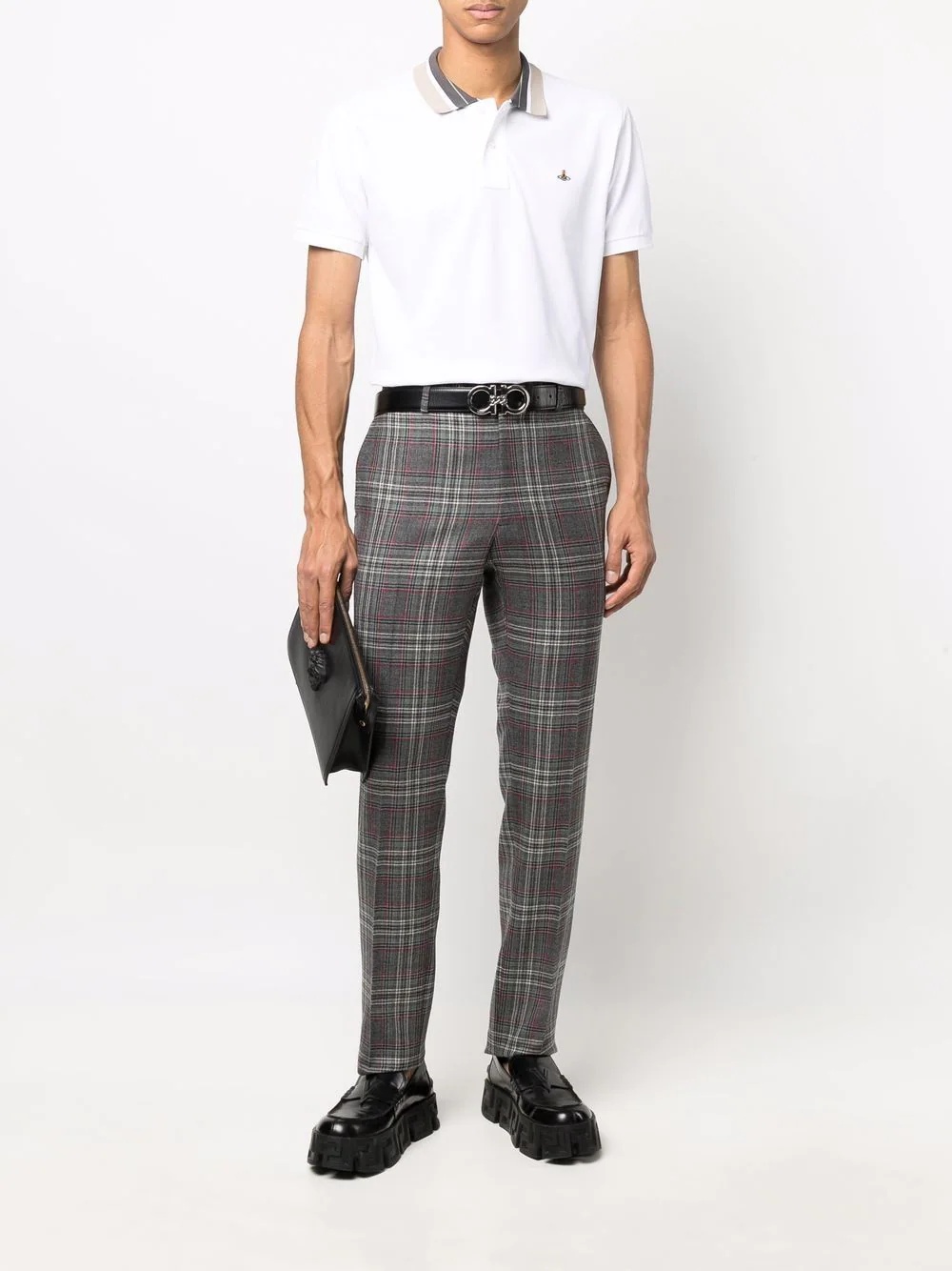 tartan-print tailored trousers - 2