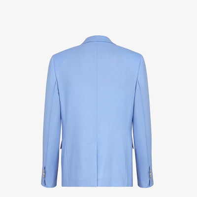 FENDI Light blue wool blazer outlook