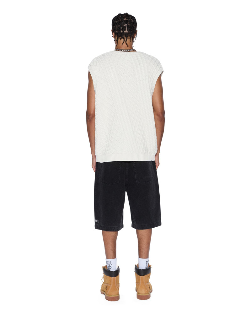 TURNCABLE KNIT VEST VINTAGE WHITE 6