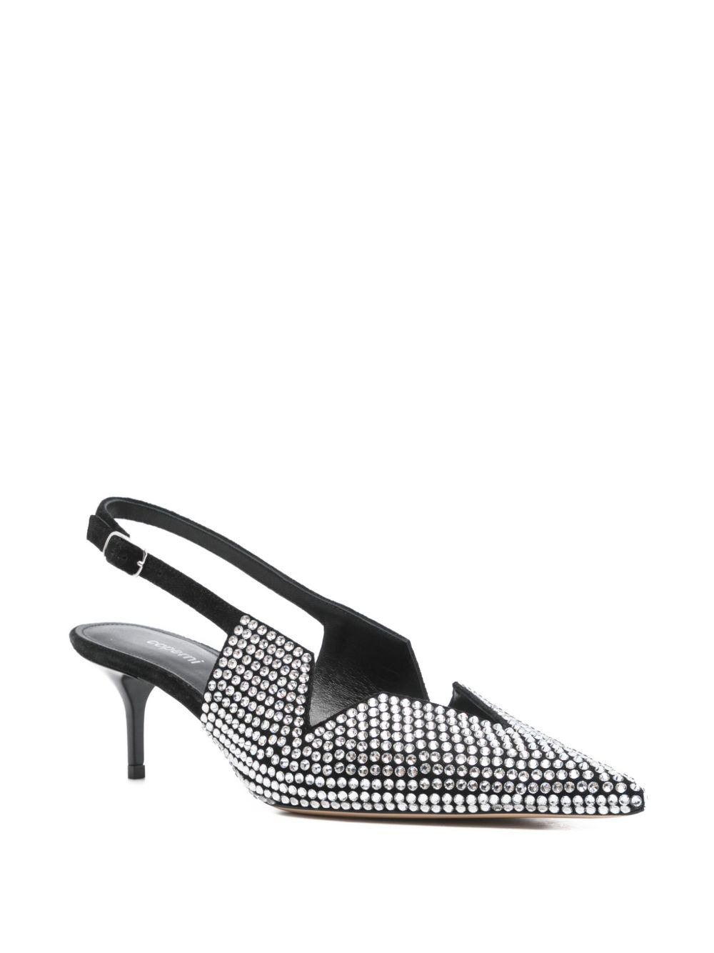 60mm crystal-embellished slingback pumps - 2