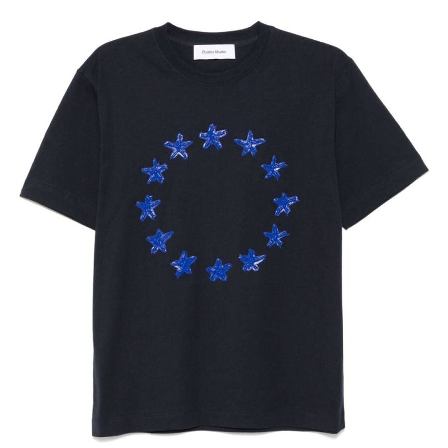 Etudes Stars Print Regular Cotton T-Shirt - 5