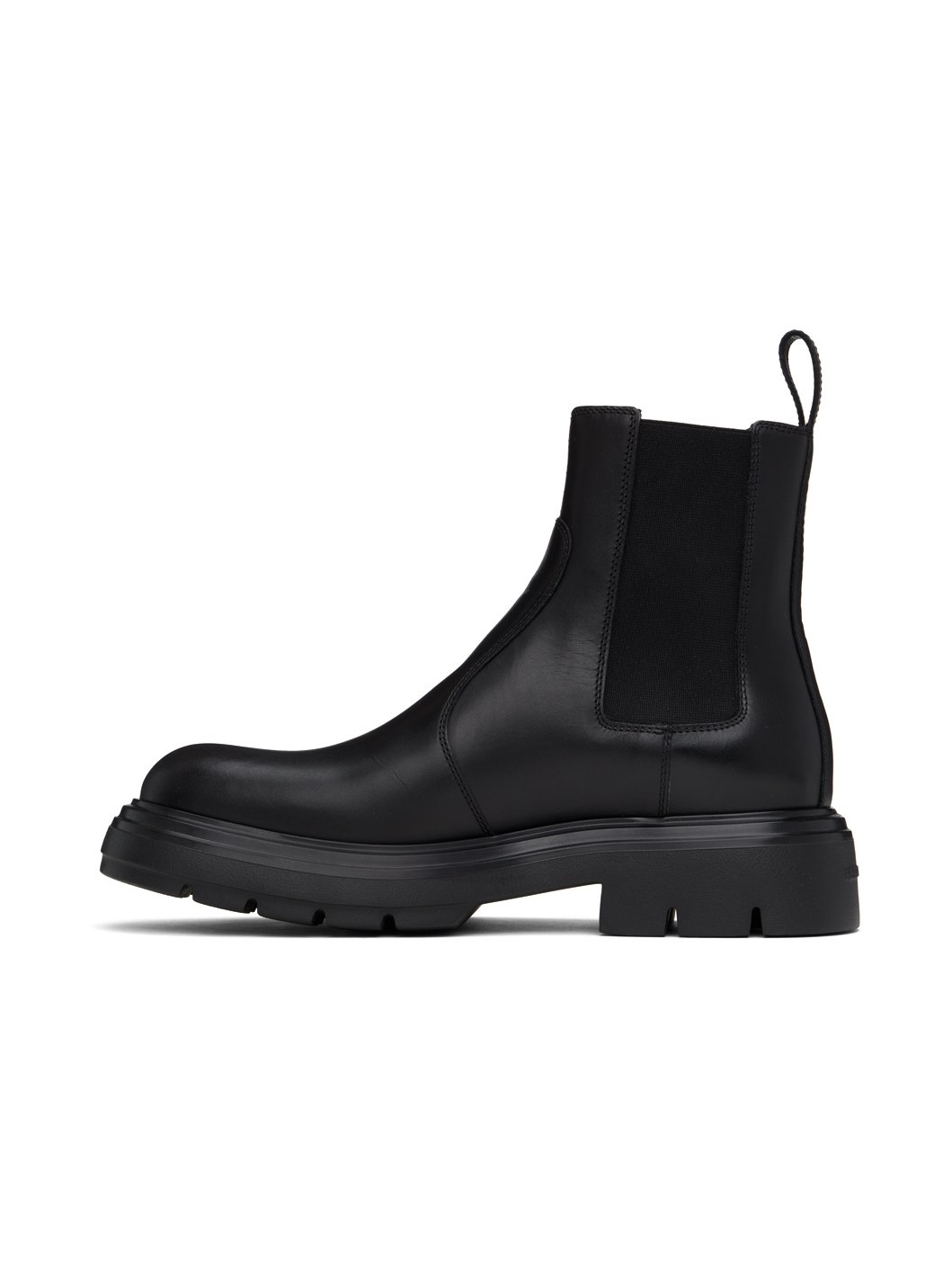 Black Leather Chelsea Boots - 3