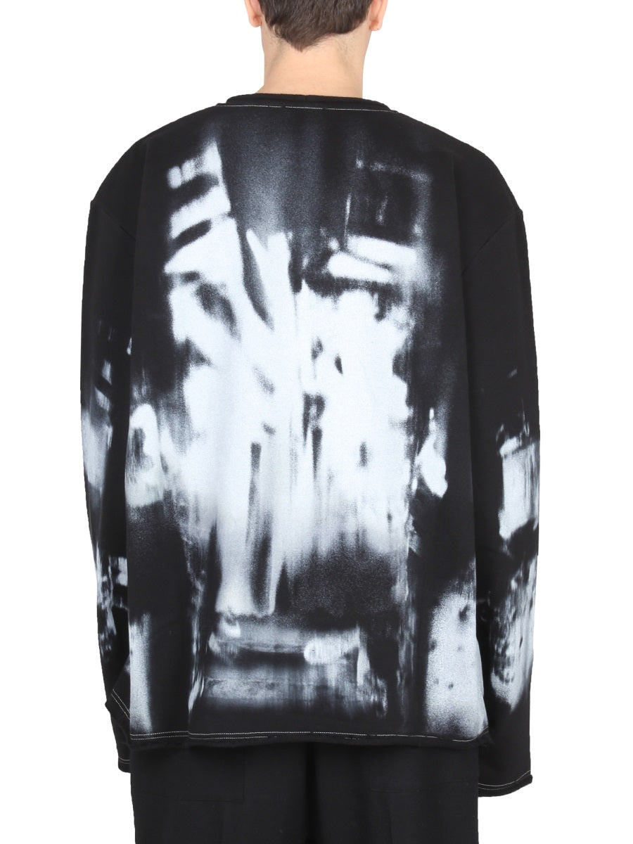 Balmain Men Tie Dye Pattern Crewneck Sweatshirt - 3