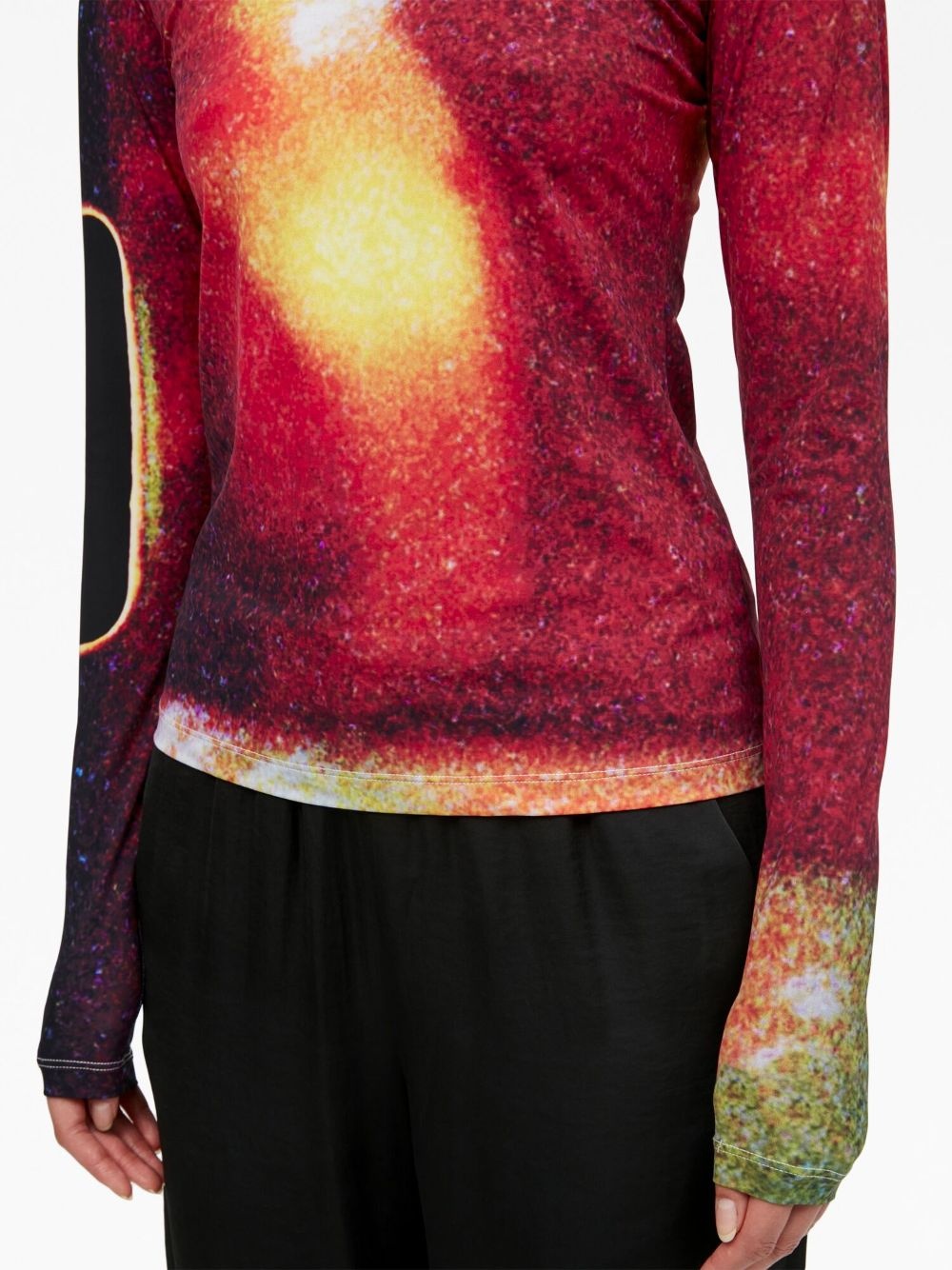 space-print high-neck top - 6