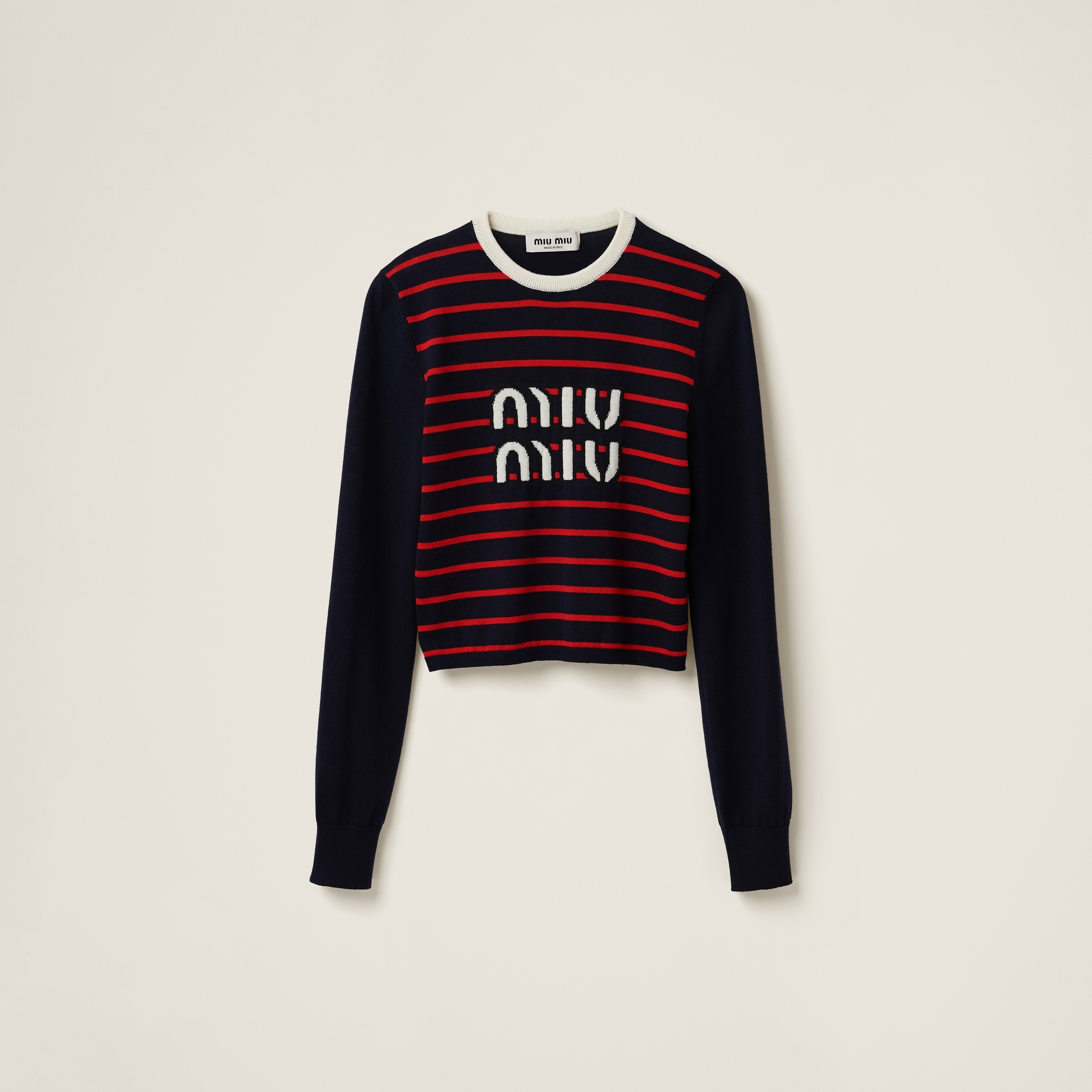 Wool crew-neck sweater - 1