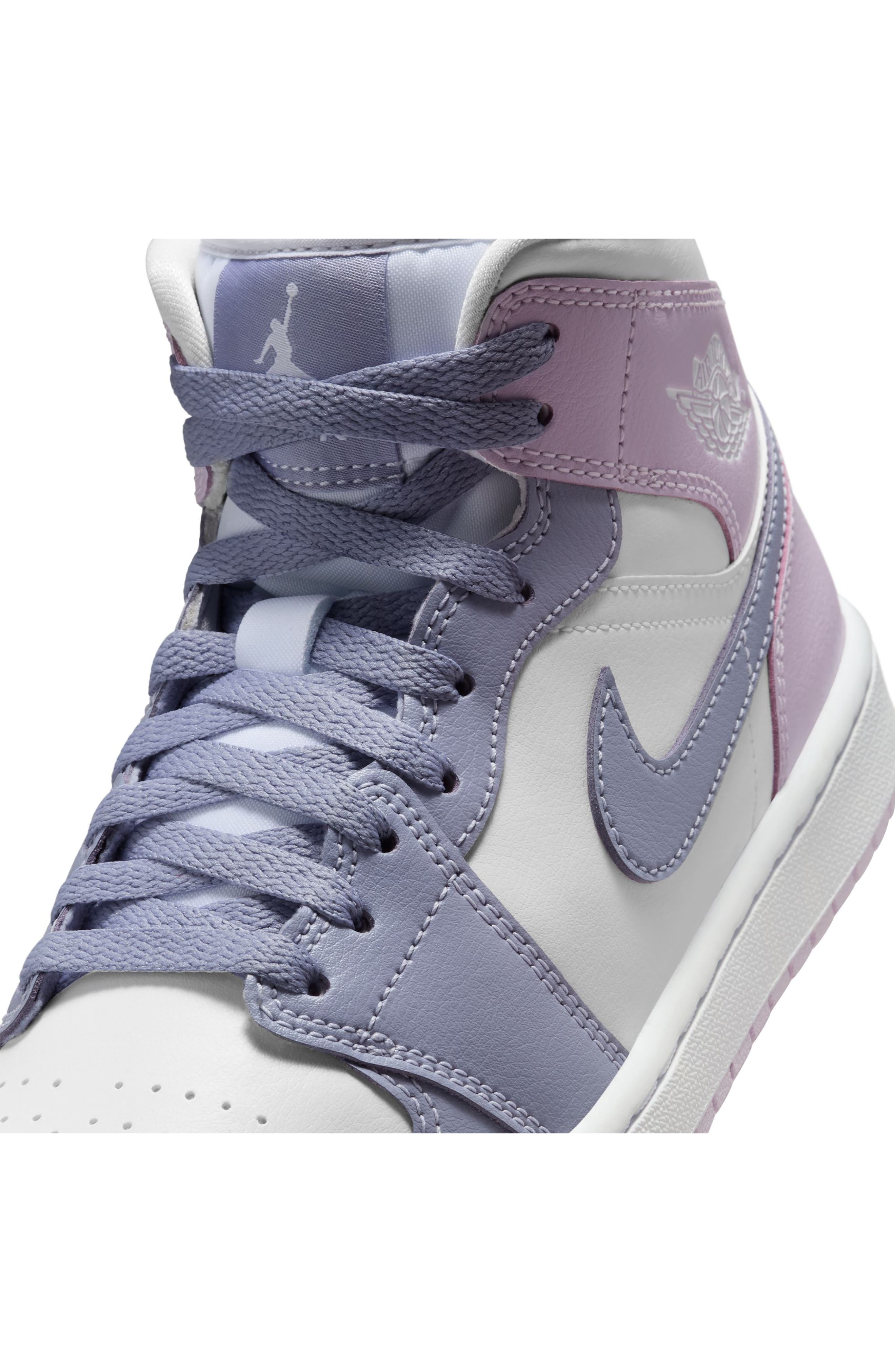 Air Jordan 1 Mid Sneaker in Indigo Haze/Doll/White at Nordstrom - 8