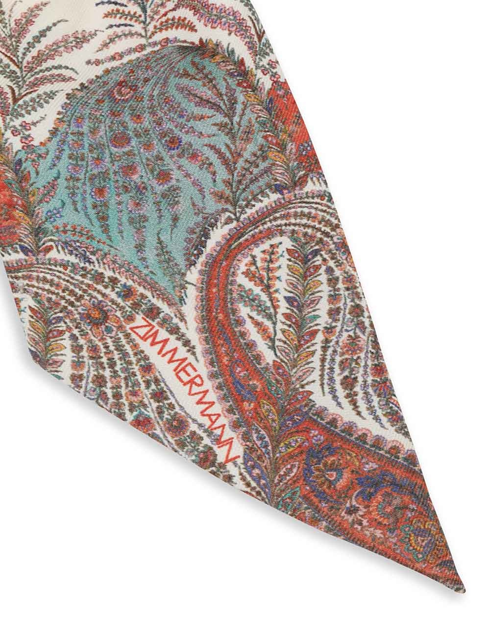 PRINTED SILK TIE SCRUNCHIE - 3