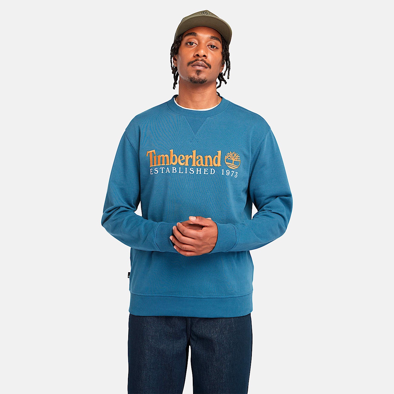 Men's Established 1973 Embroidered Logo Crew Neck Sweatshirt - 2