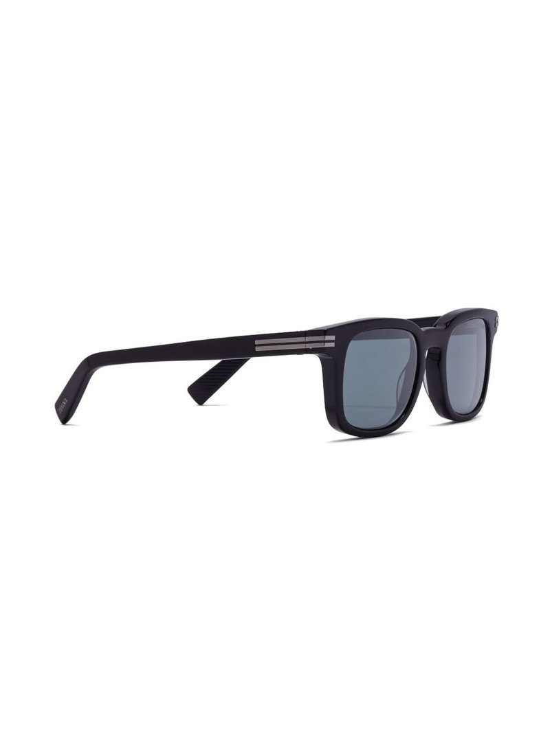 ZEGNA striped round-frame sunglasses outlook
