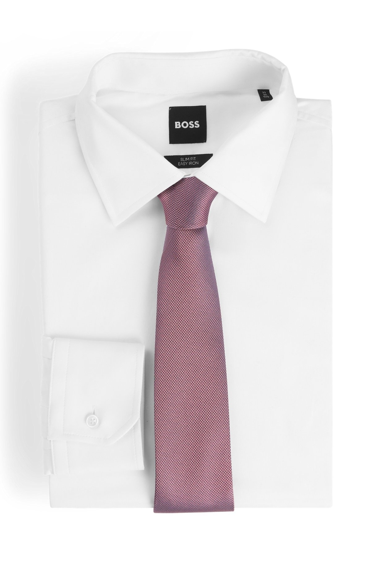 SILK-BLEND TIE WITH JACQUARD MICRO PATTERN - 3