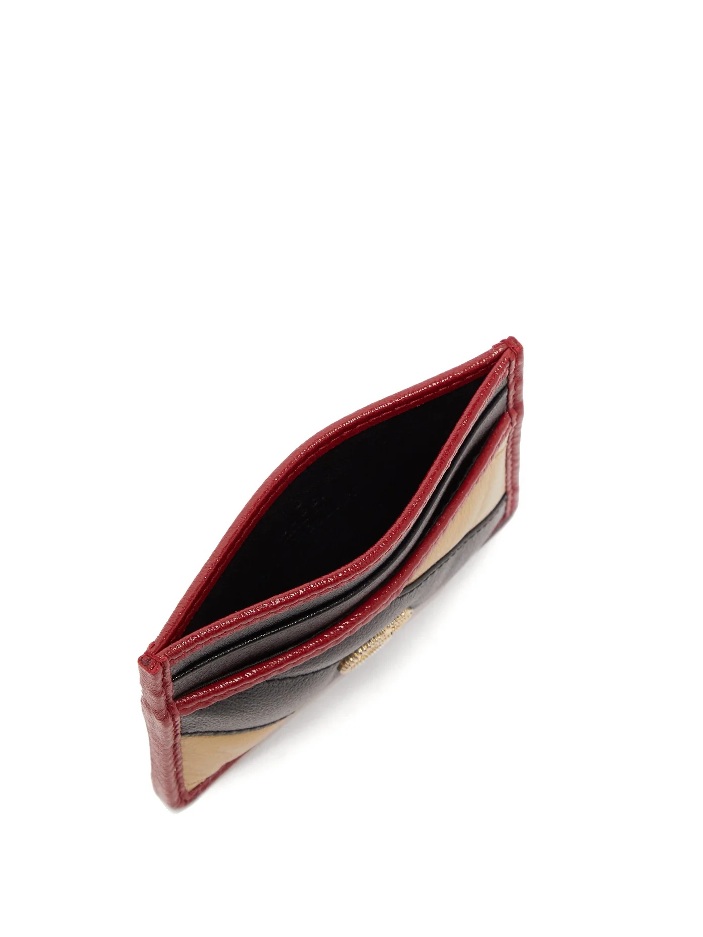 GG Marmont striped leather cardholder - 3