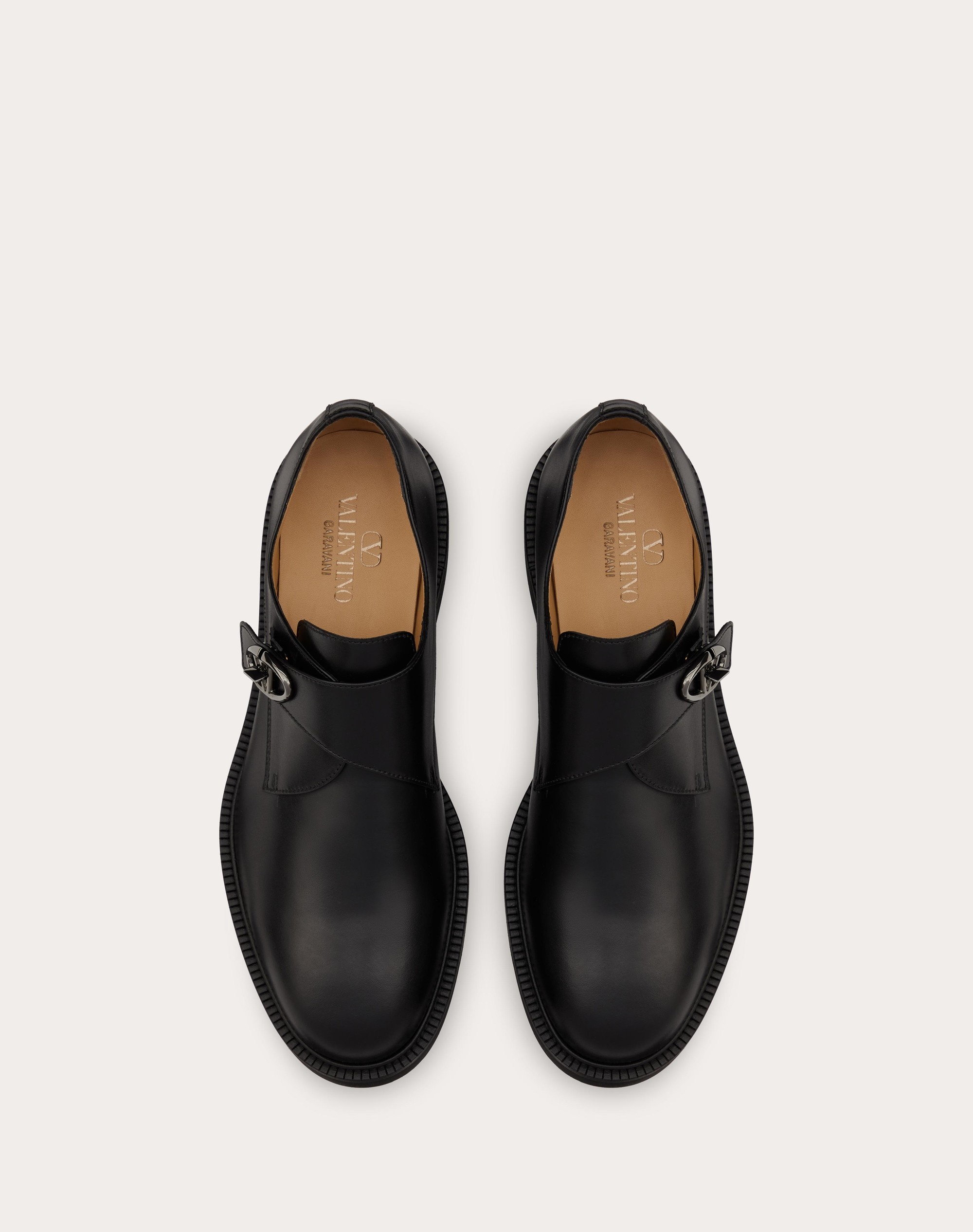 SINGLE MONK STRAP VLOGO LOCKER IN CALFSKIN - 4