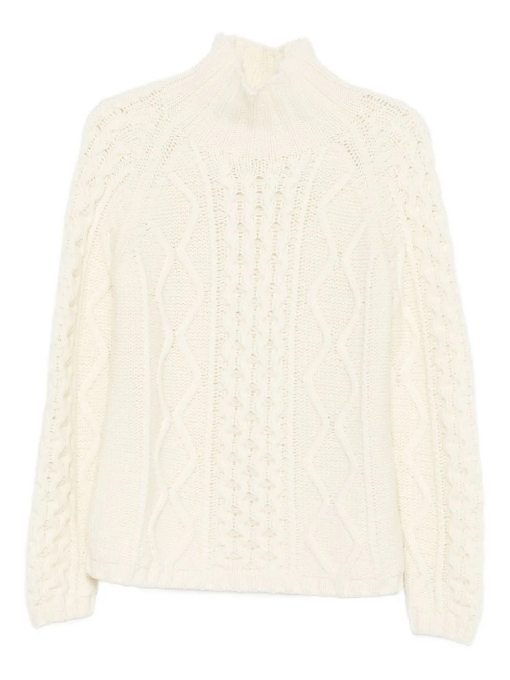 cable-knit roll-neck sweater - 1
