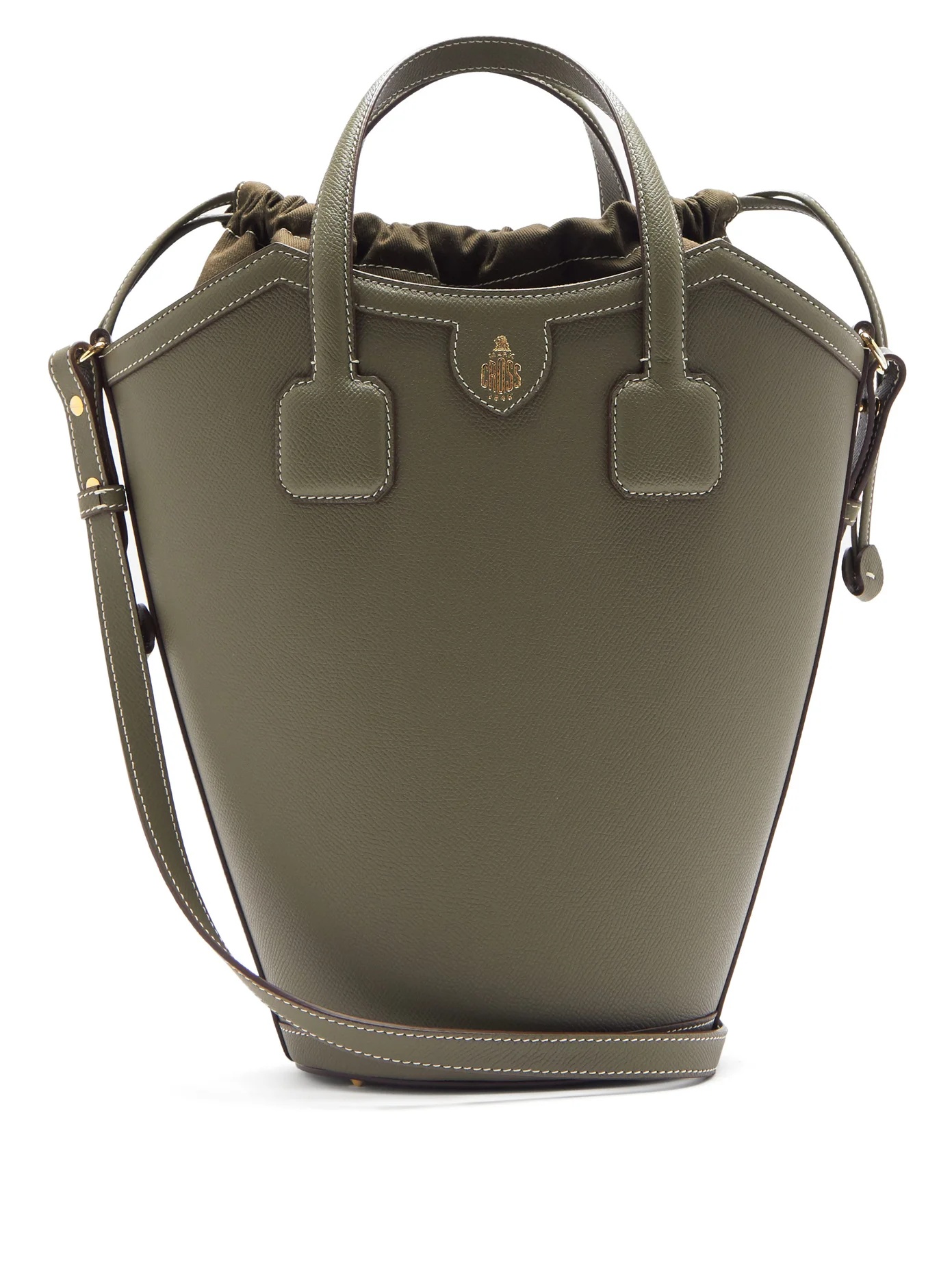 Madeline saffiano-leather bucket bag - 1