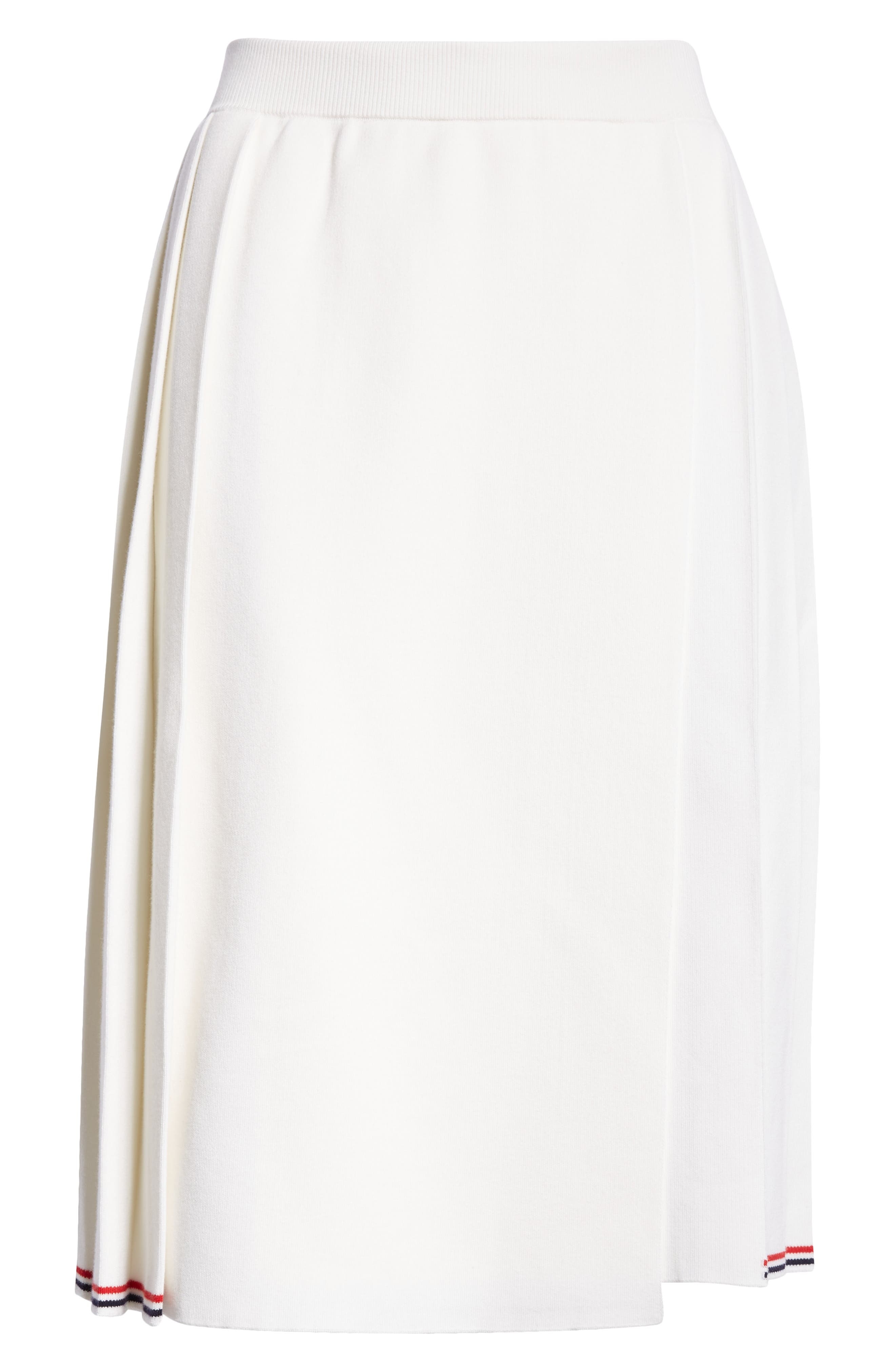 Pleat Back Cotton Sweater Skirt - 6