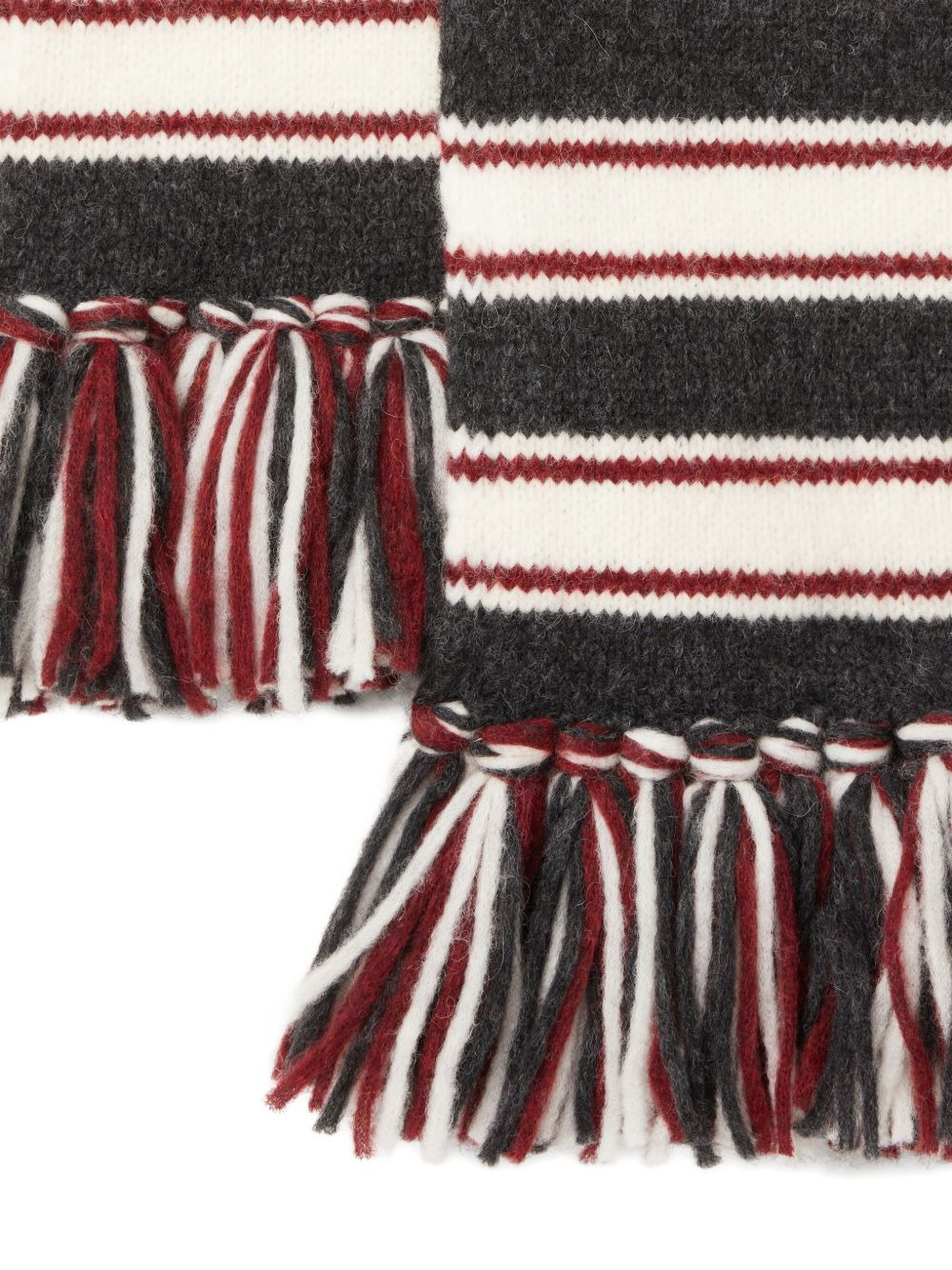 striped fringed scarf - 3