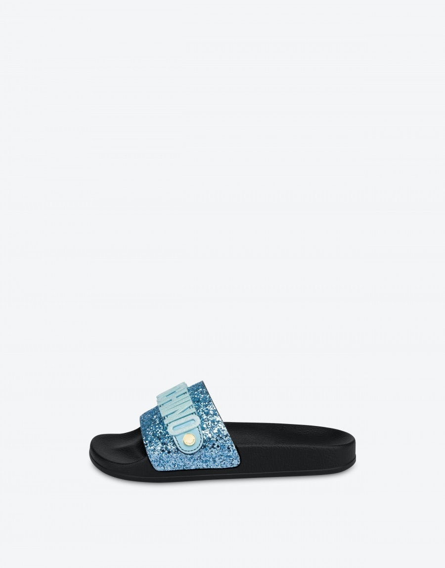 GLITTER LETTERING LOGO POOL SLIDES - 2