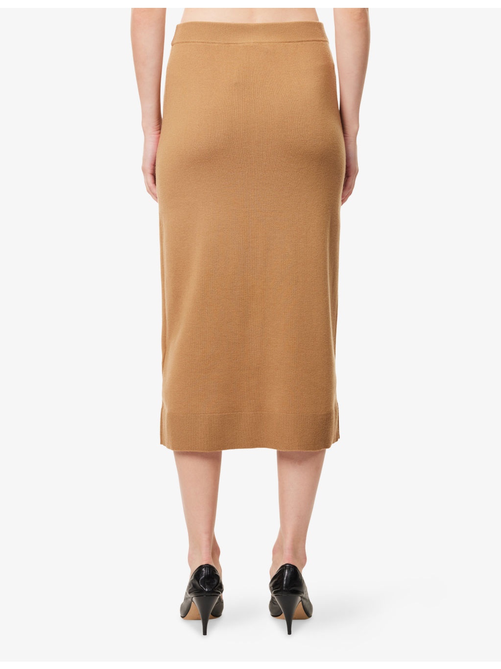 Button-Up Knitted Merino Wool-Blend Midi Skirt - 4