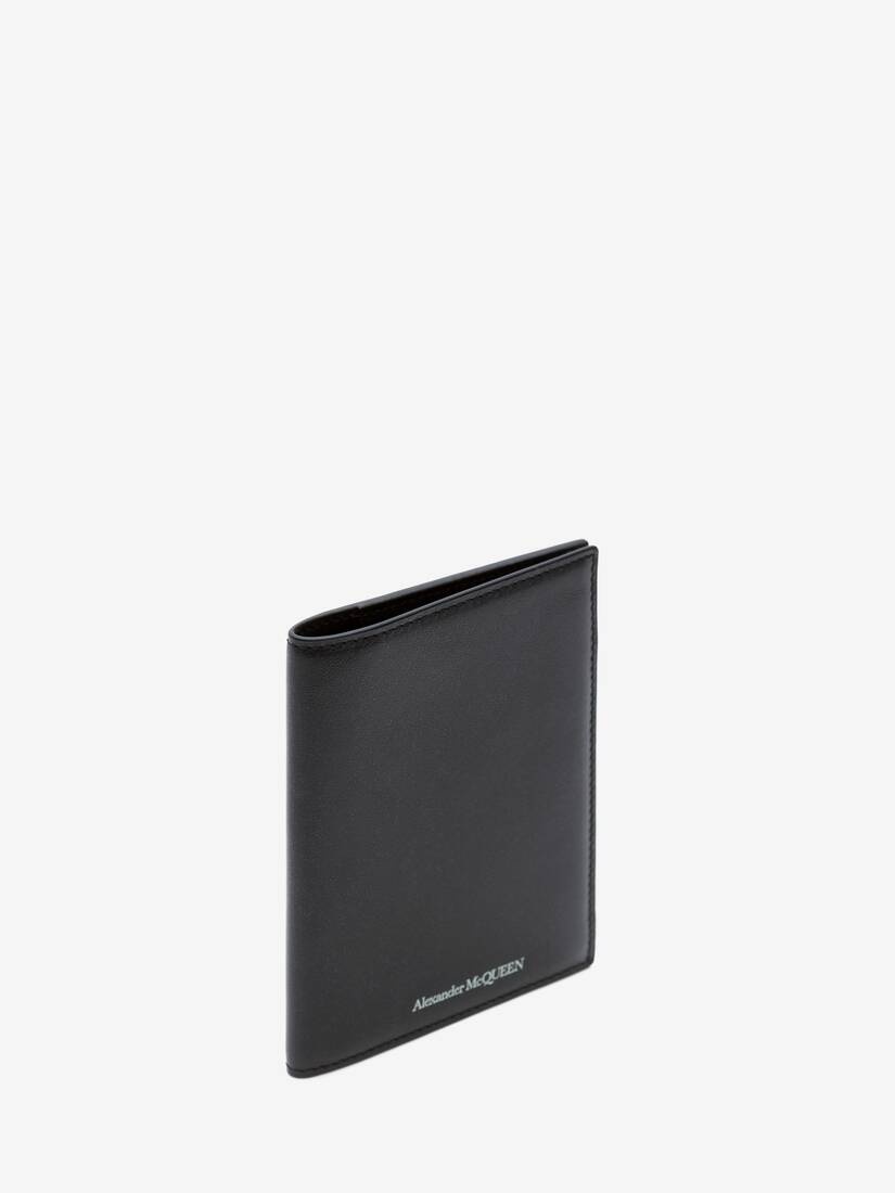 Leather Billfold Wallet in Black - 2