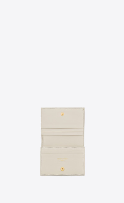 SAINT LAURENT cassandre matelassé flap card case in quilted lambskin outlook