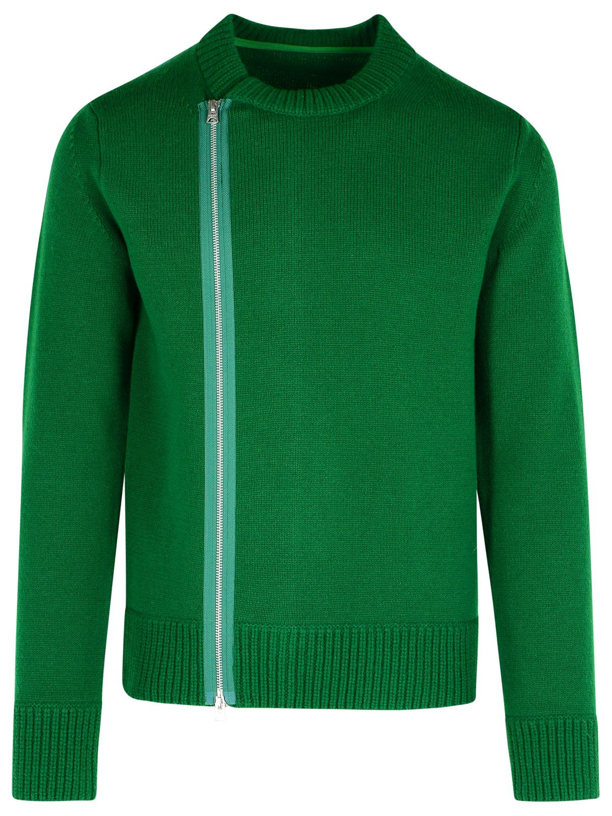 Sacai Green Wool Sweater Men - 1