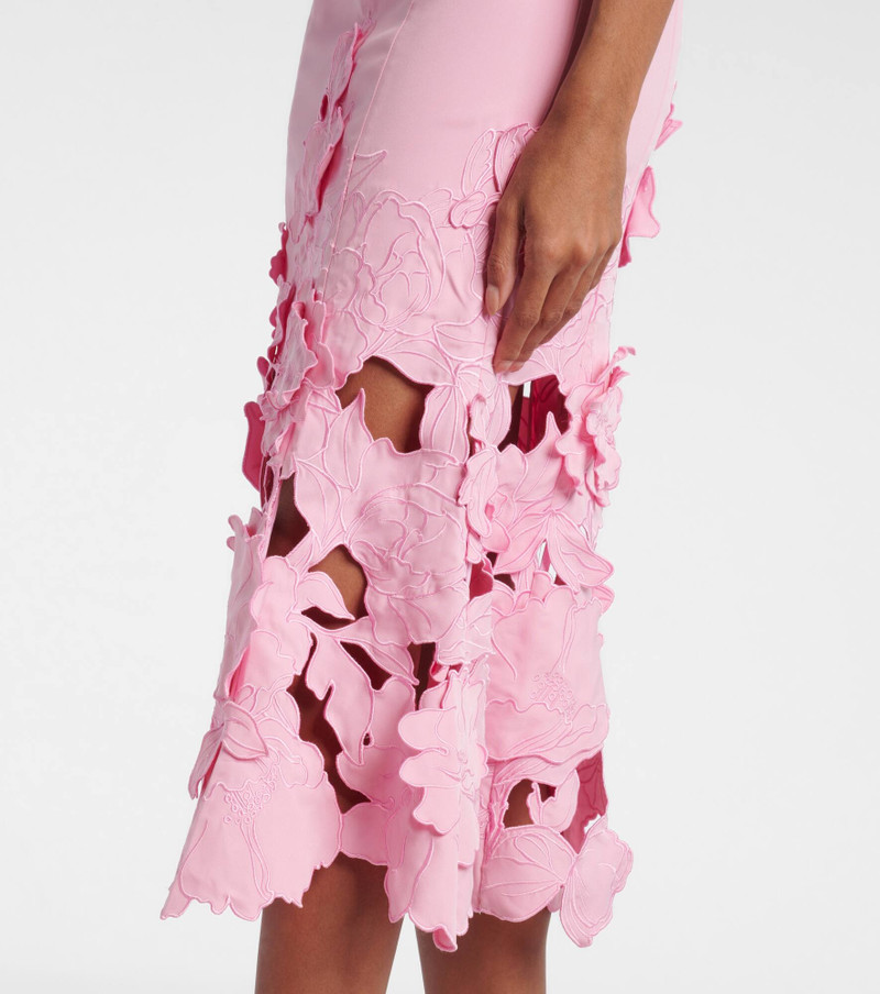 Emily floral-appliqué midi dress 5