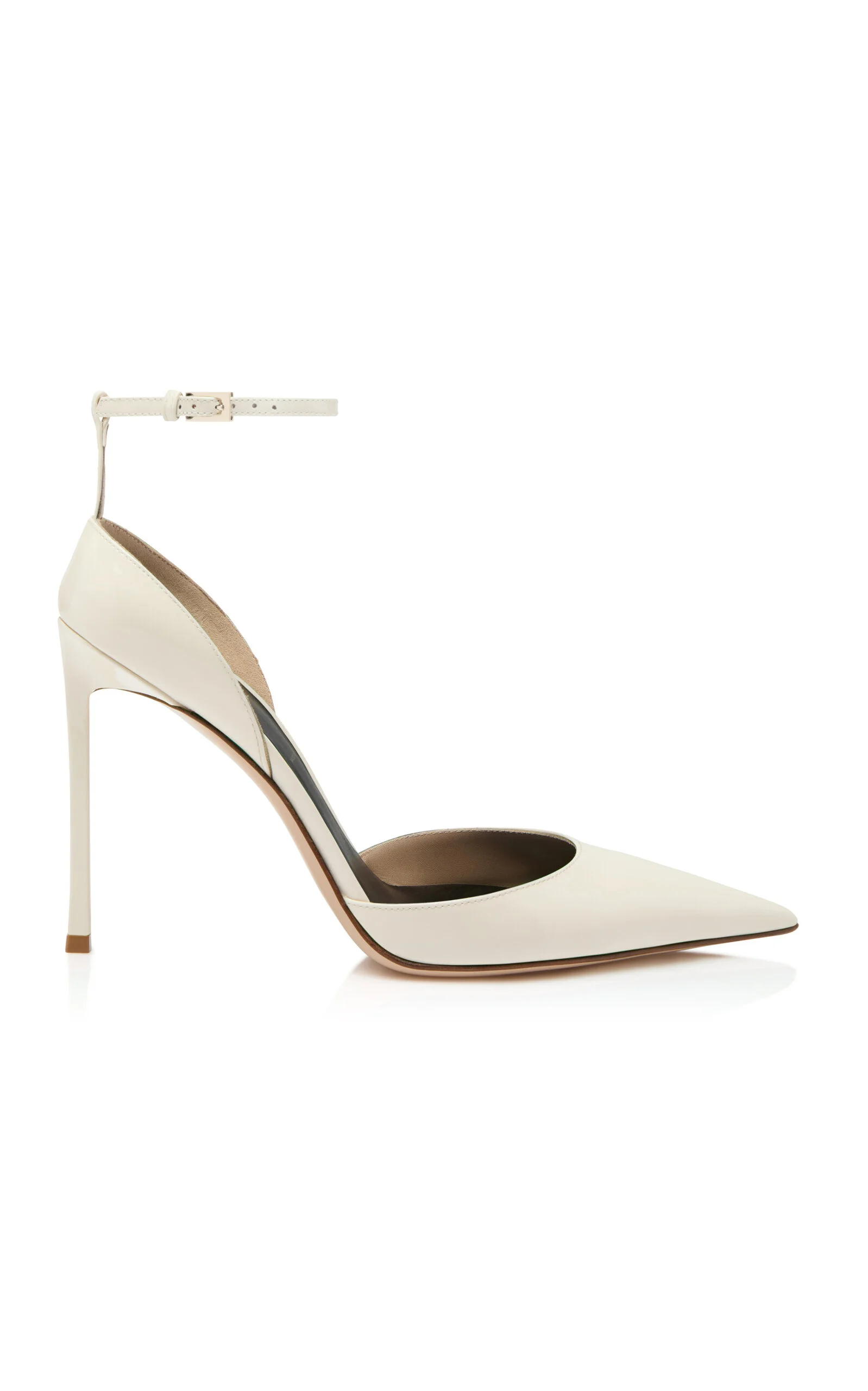 Ankle Strap Pointy Toe Pump ivory - 1