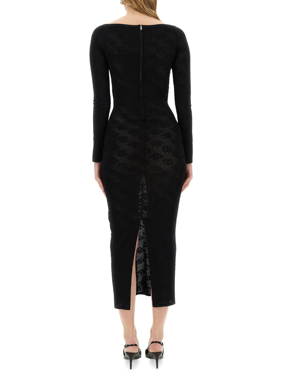 Dolce & Gabbana Women Jacquard Logo Sheath Dress - 3