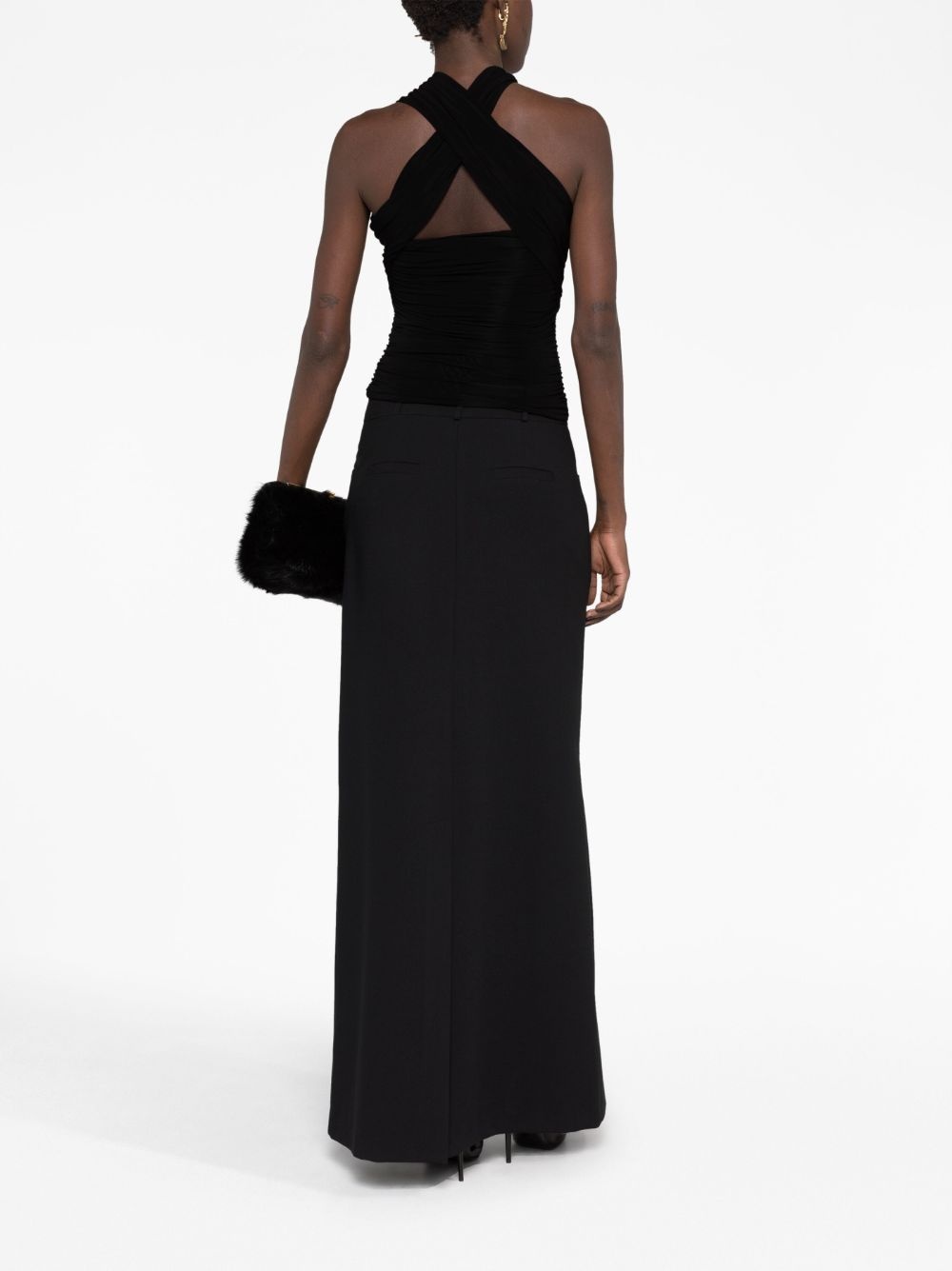 halterneck ruched top - 6