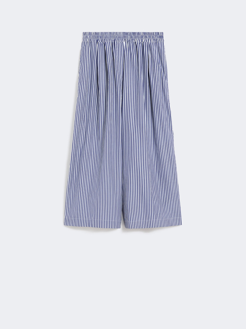 OTTONE Cropped cotton poplin trousers - NAVY 1