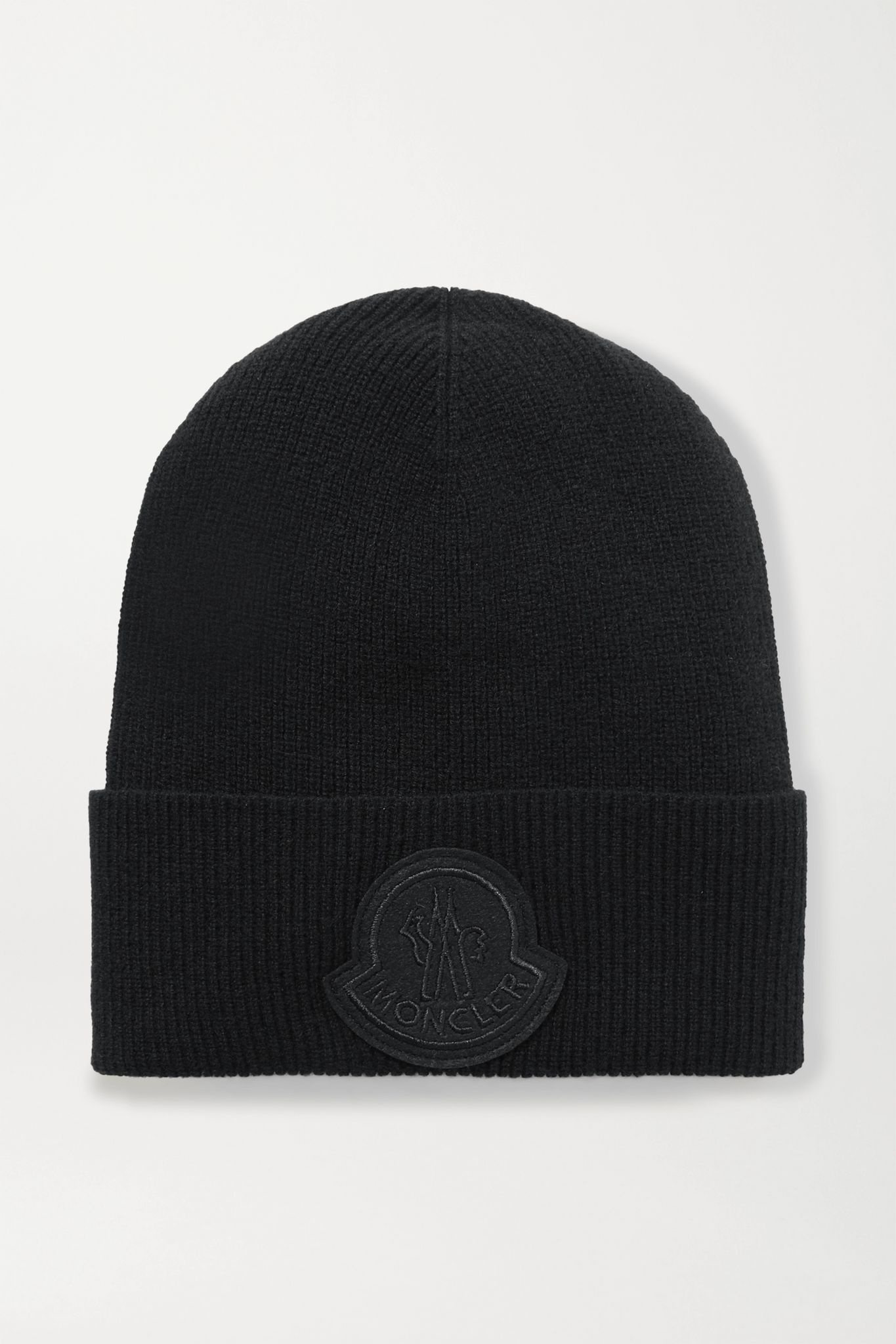 Appliquéd wool and cashmere-blend beanie - 1