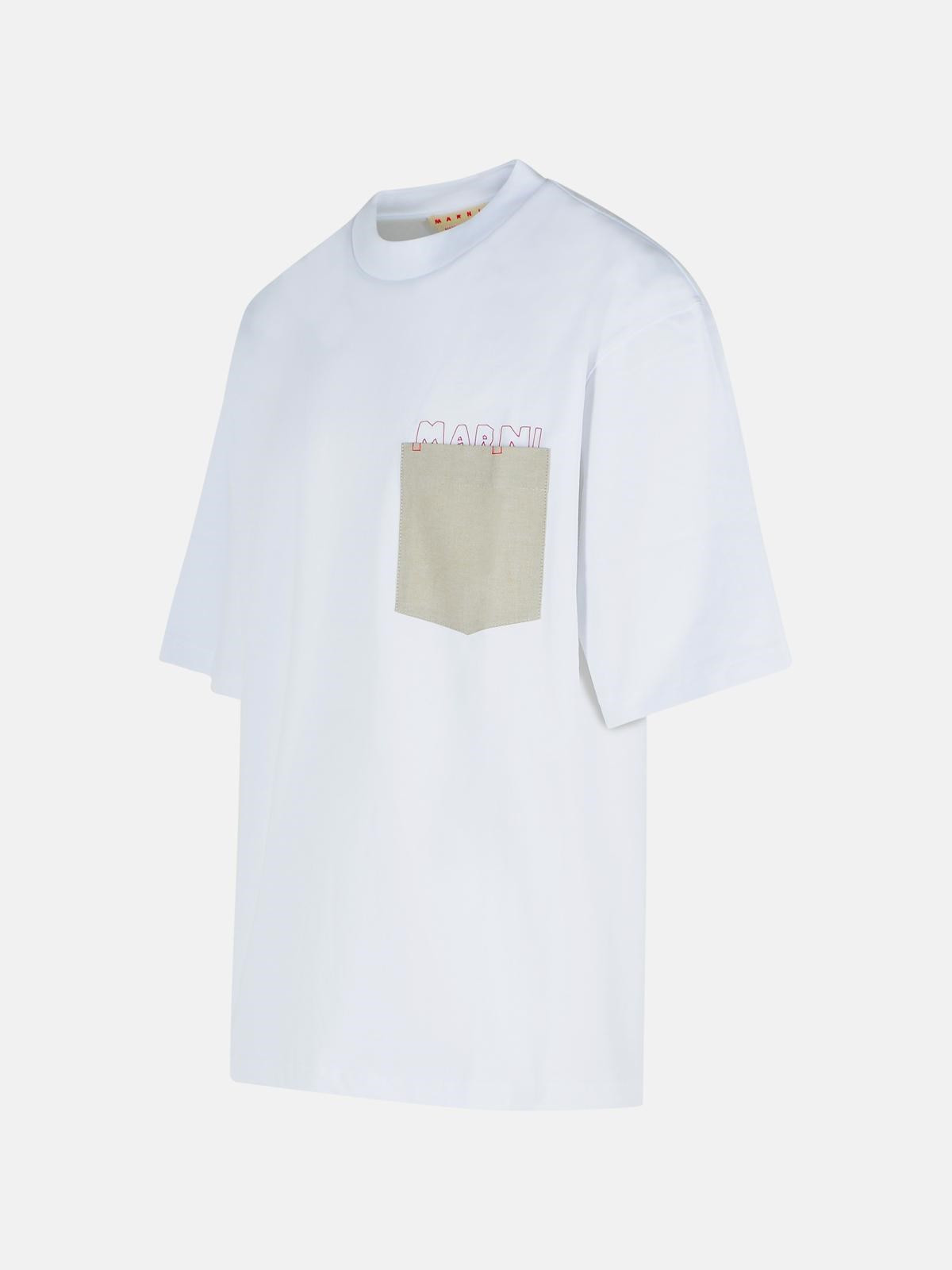 WHITE COTTON T-SHIRT - 2
