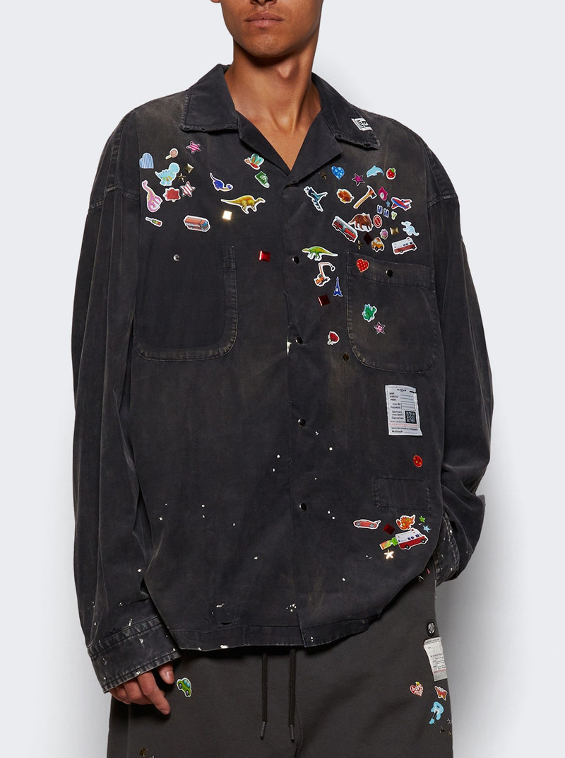 Maison MIHARAYASUHIRO Corduroy Shirts With Stickers Black outlook