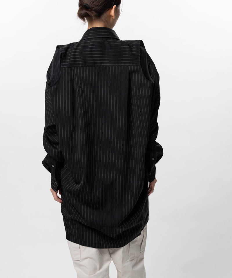 Vest Combined Stripe Shirt Dress 11