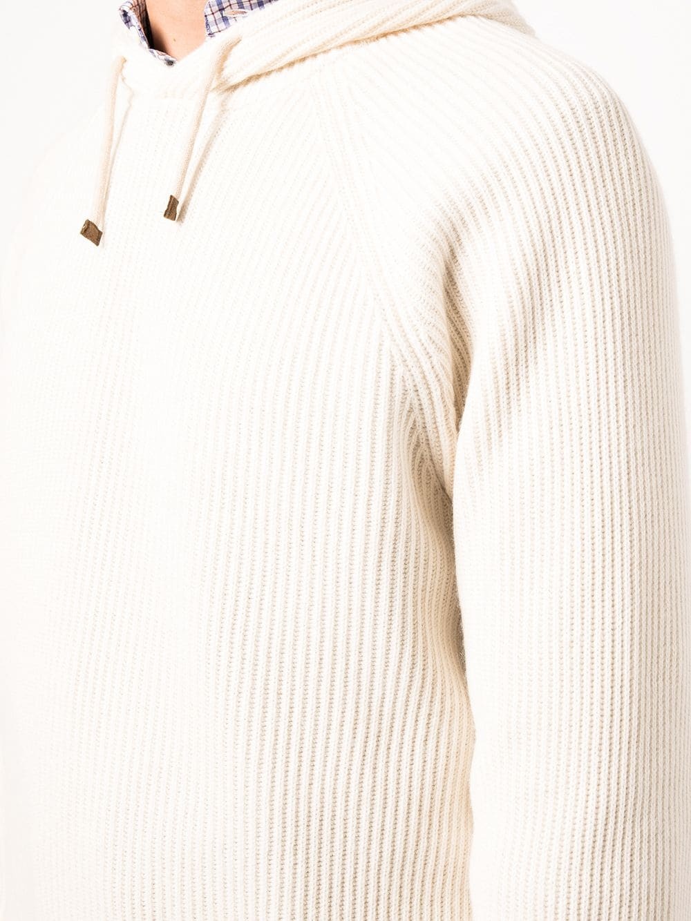 ribbed cashmere-knit pullover hoodie - 5