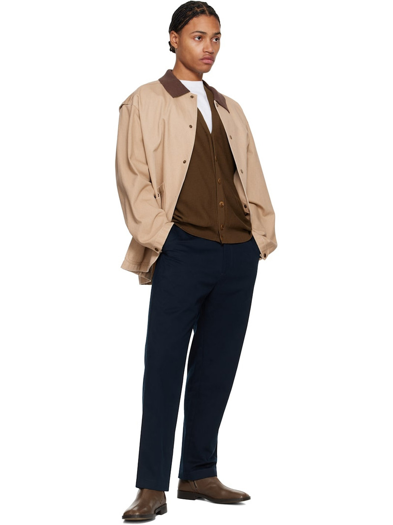 LE17SEPTEMBRE Tan Knit Collar Field Jacket outlook