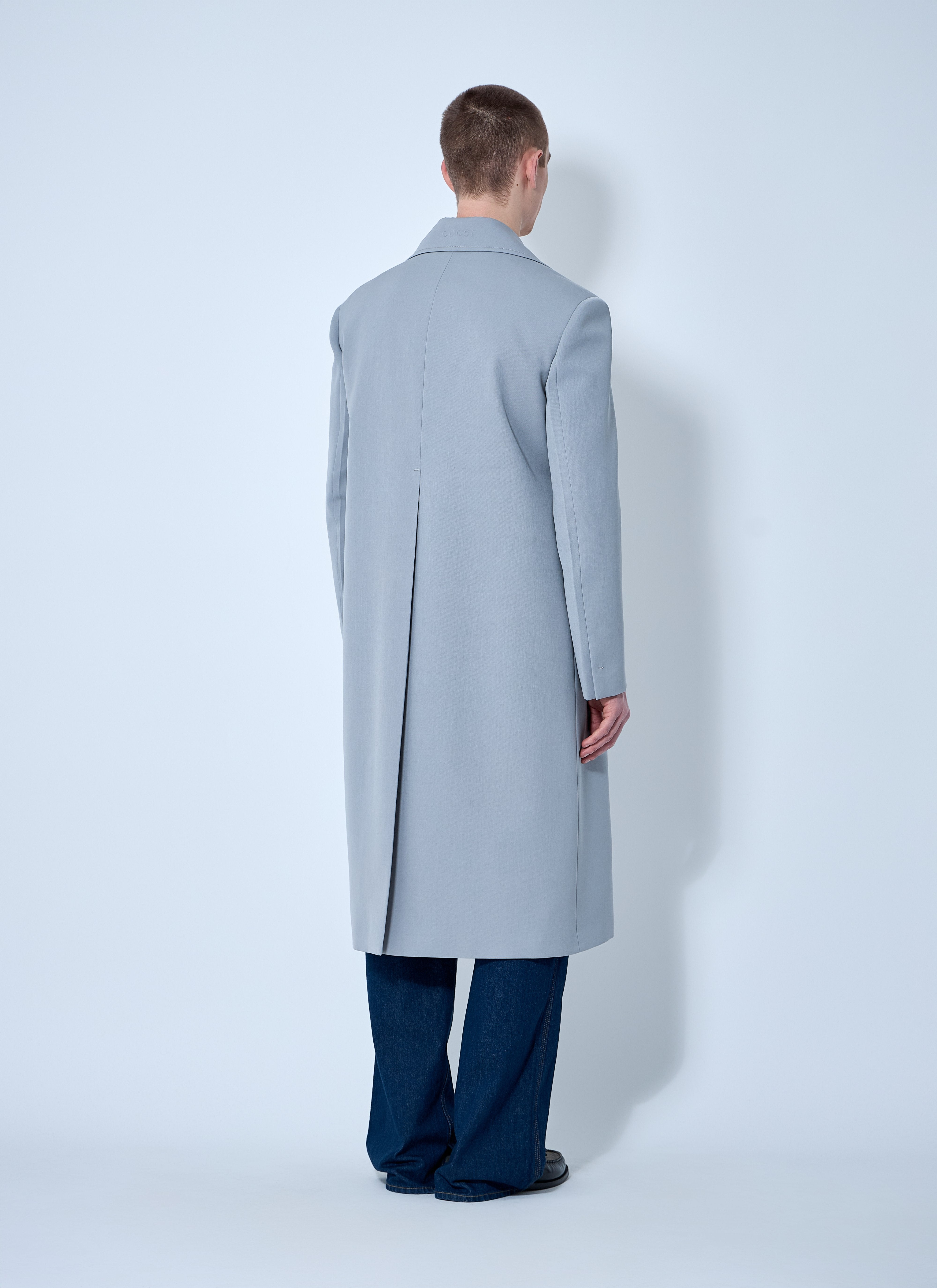 Gucci Men Single-Breasted Wool Coat - 4
