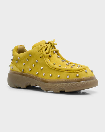 Burberry Men's Studded Suede Creeper Shoes outlook