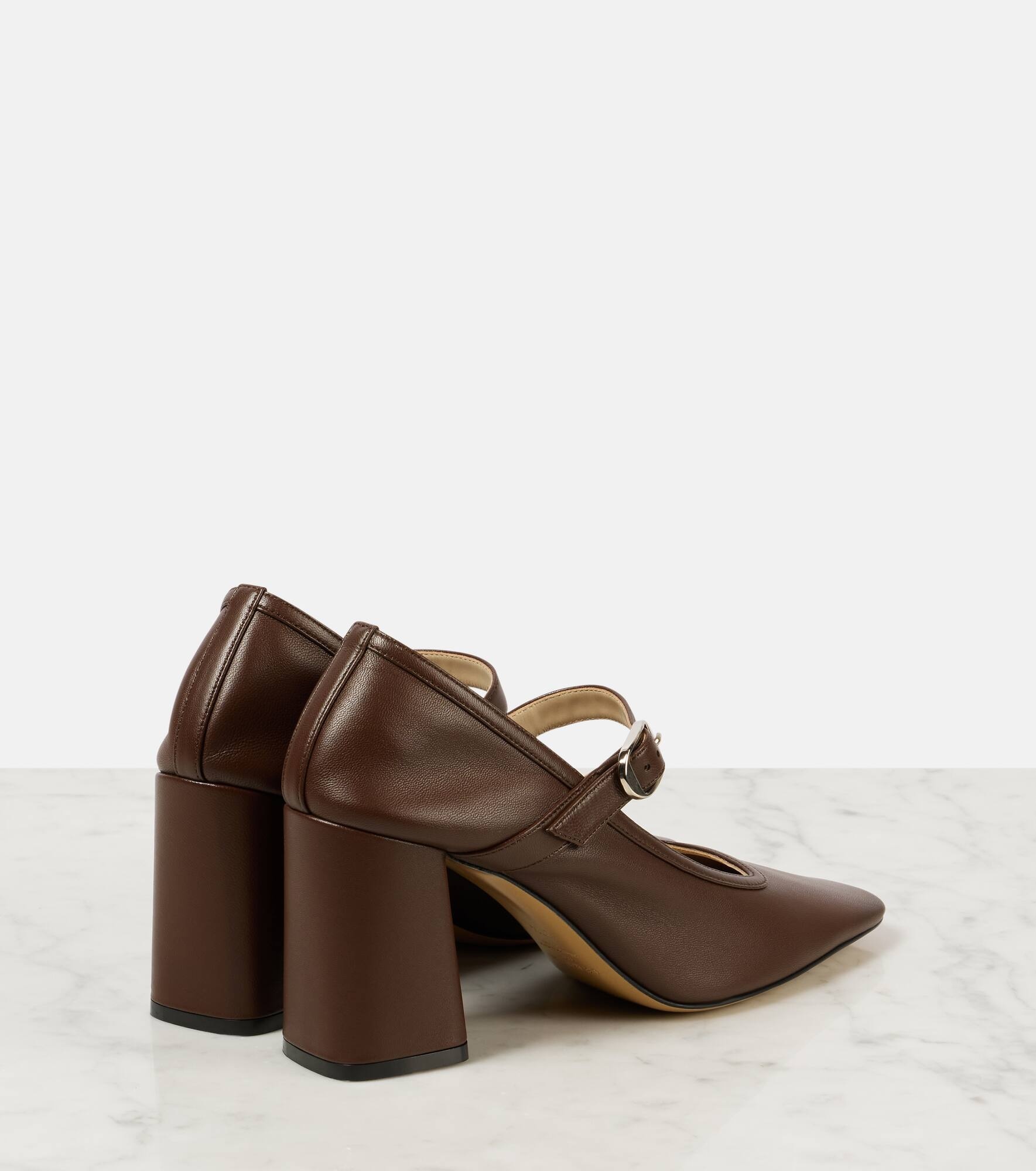 80 leather Mary Jane pumps - 3