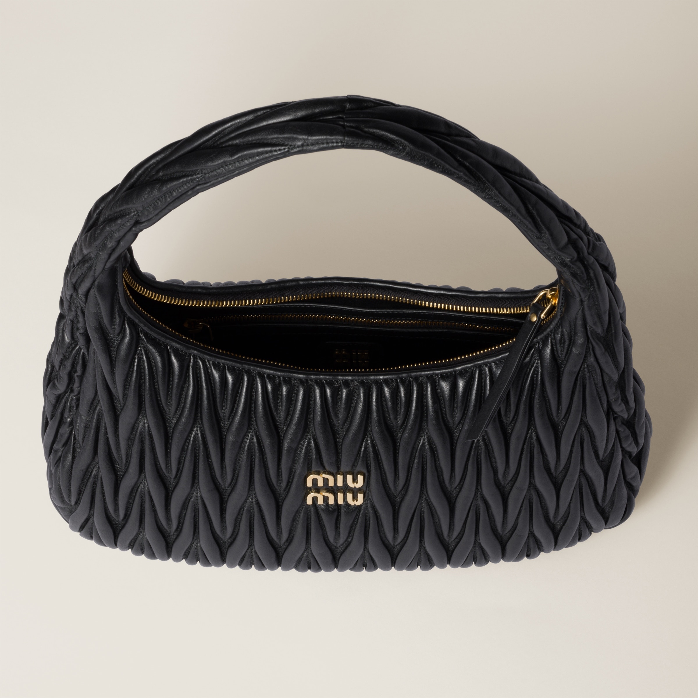 Wander matelassé nappa leather hobo bag - 4