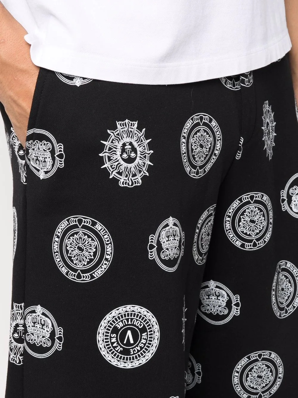 Emblem-print track shorts - 5